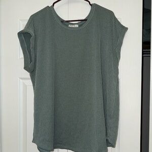 Women's Green Ribbed Top Maurices
